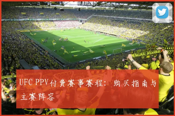 UFC PPV付费赛事赛程:购买指南与主赛阵容
