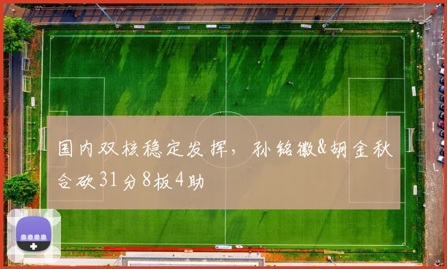国内双核稳定发挥,孙铭徽&胡金秋合砍31分8板4助
